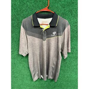 Nike Gray & Black Golf Polo Shirt Golf Preppy Size Medium